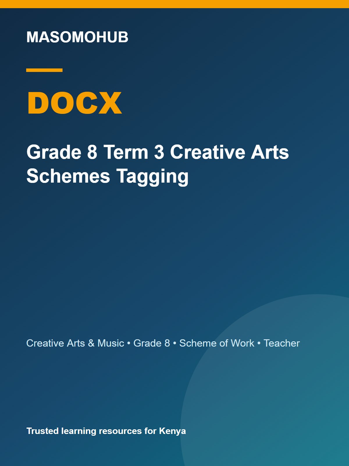 Thumbnail preview of Grade 8 Term 3 Creative Arts Schemes Tagging