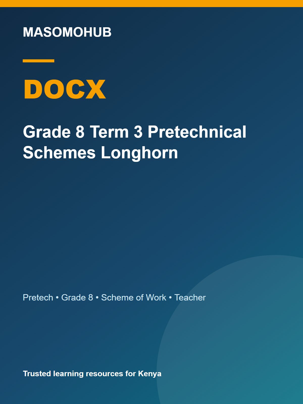 Preview of Grade 8 Pretech Schemes of Work Term 3 2026