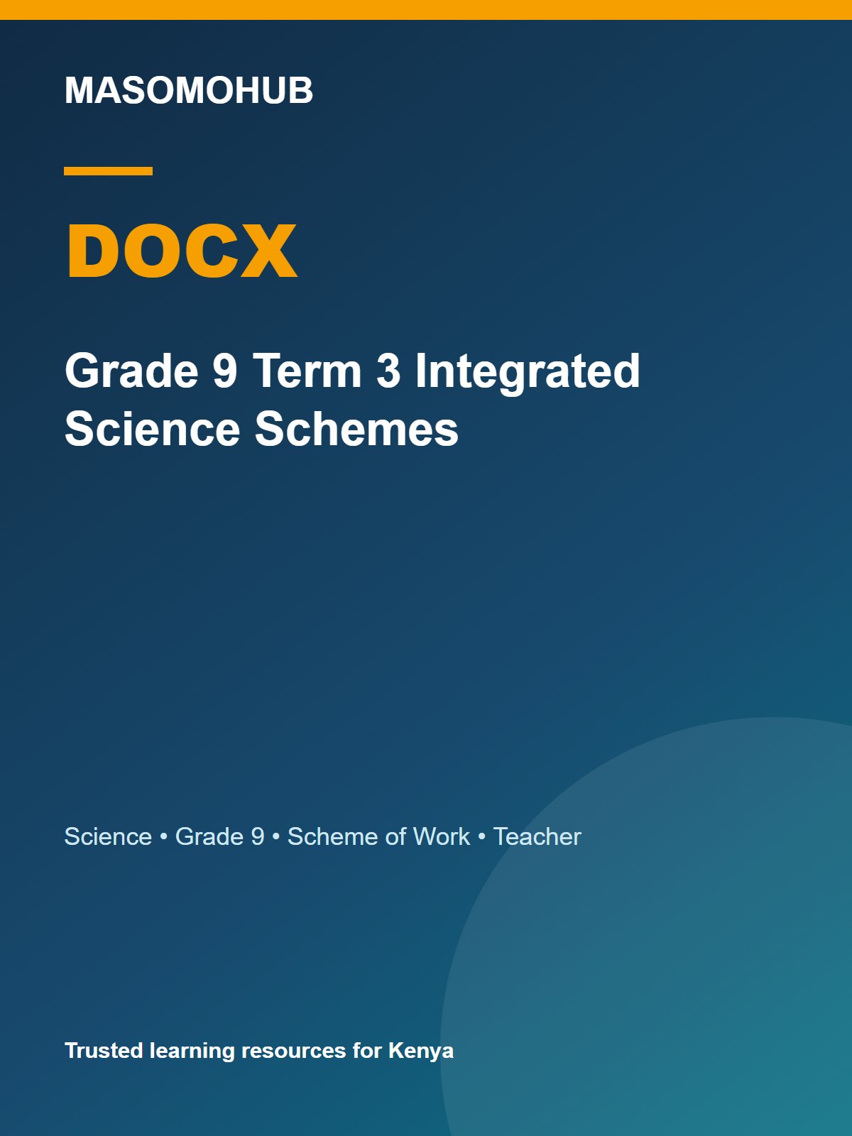 Thumbnail preview of Grade 9 Term 3 Integrated Science Schemes
