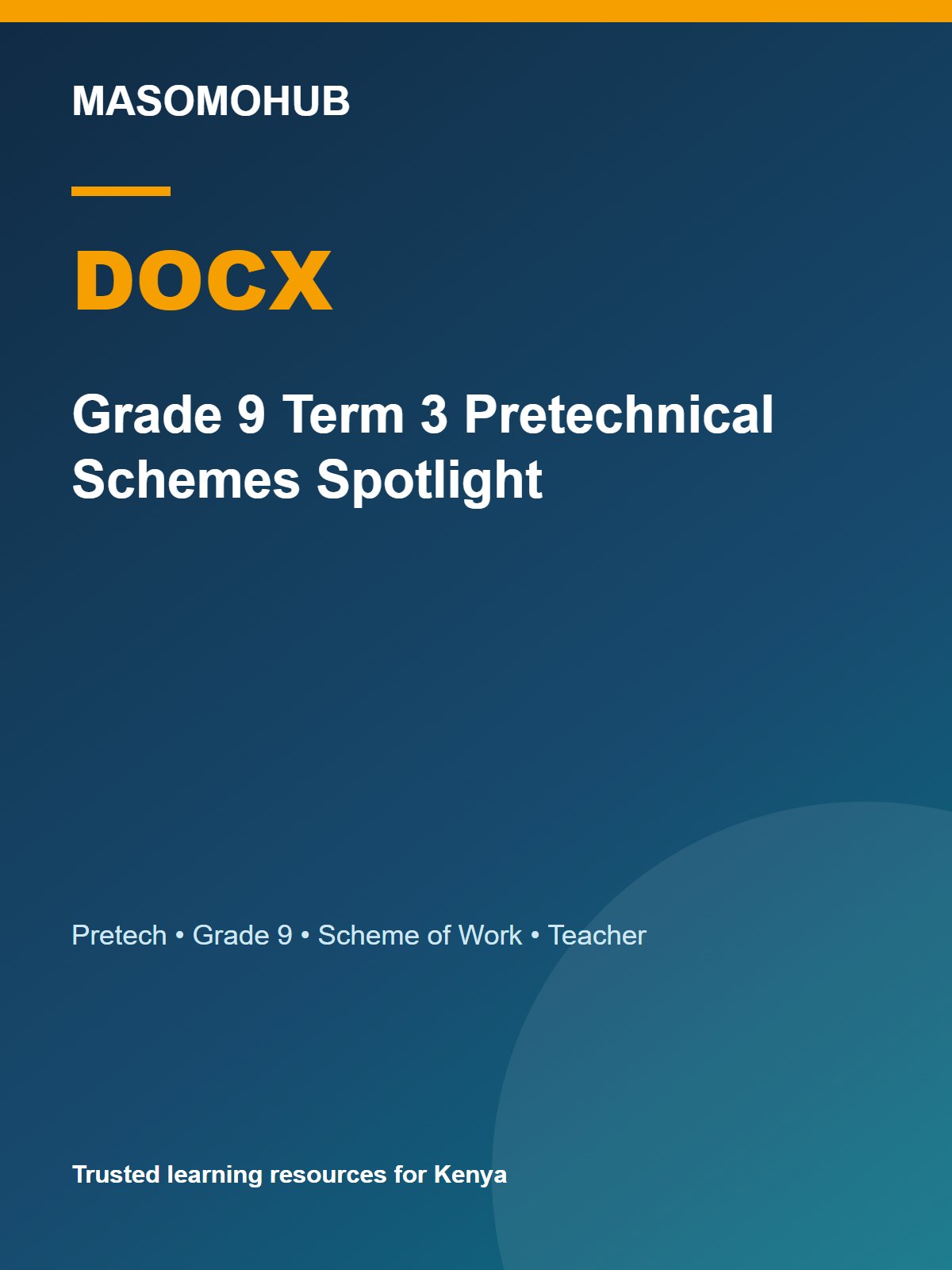 Thumbnail preview of Grade 9 Term 3 Pretechnical Schemes Spotlight