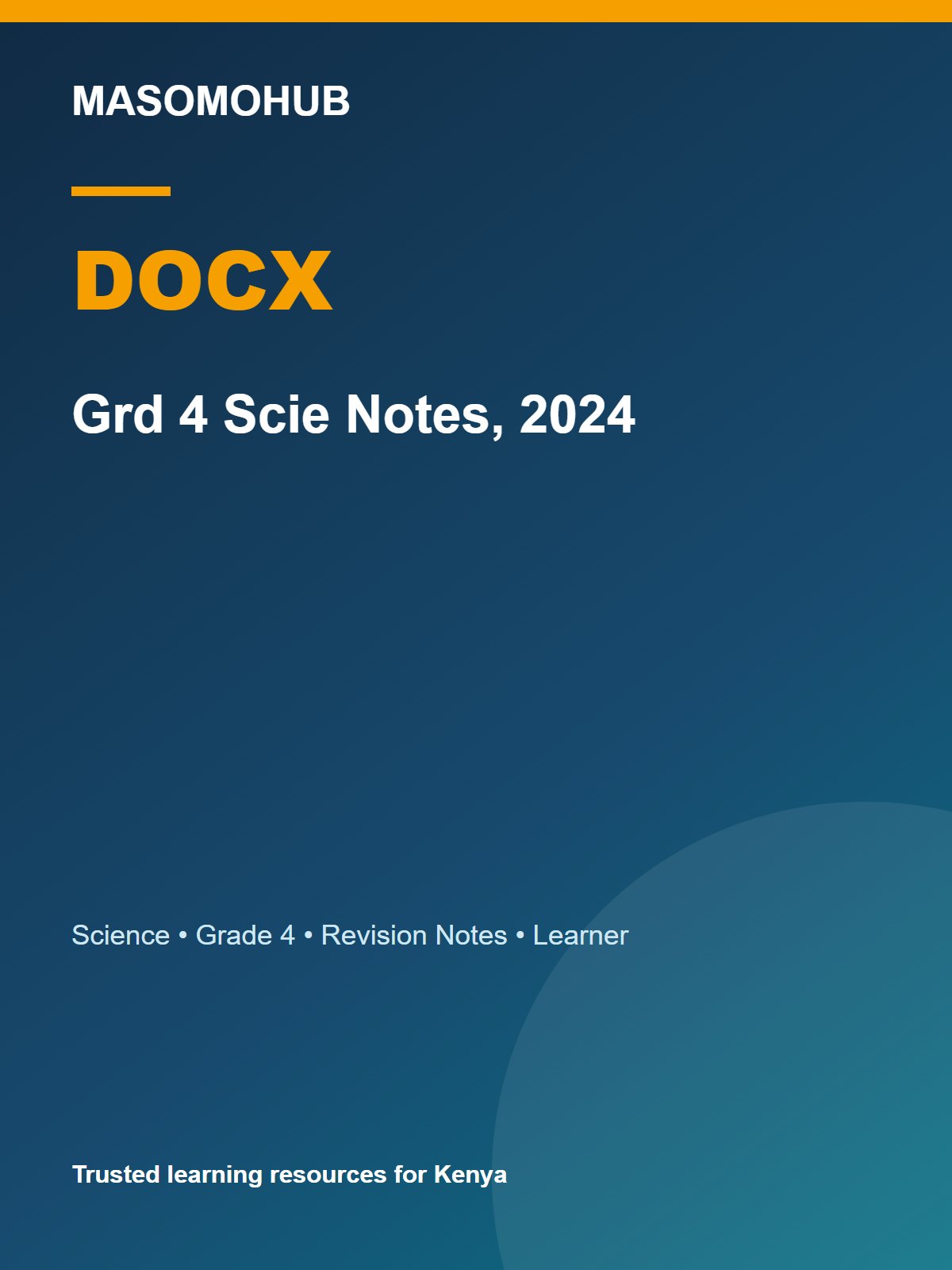 Thumbnail preview of Grd 4 Scie Notes, 2024