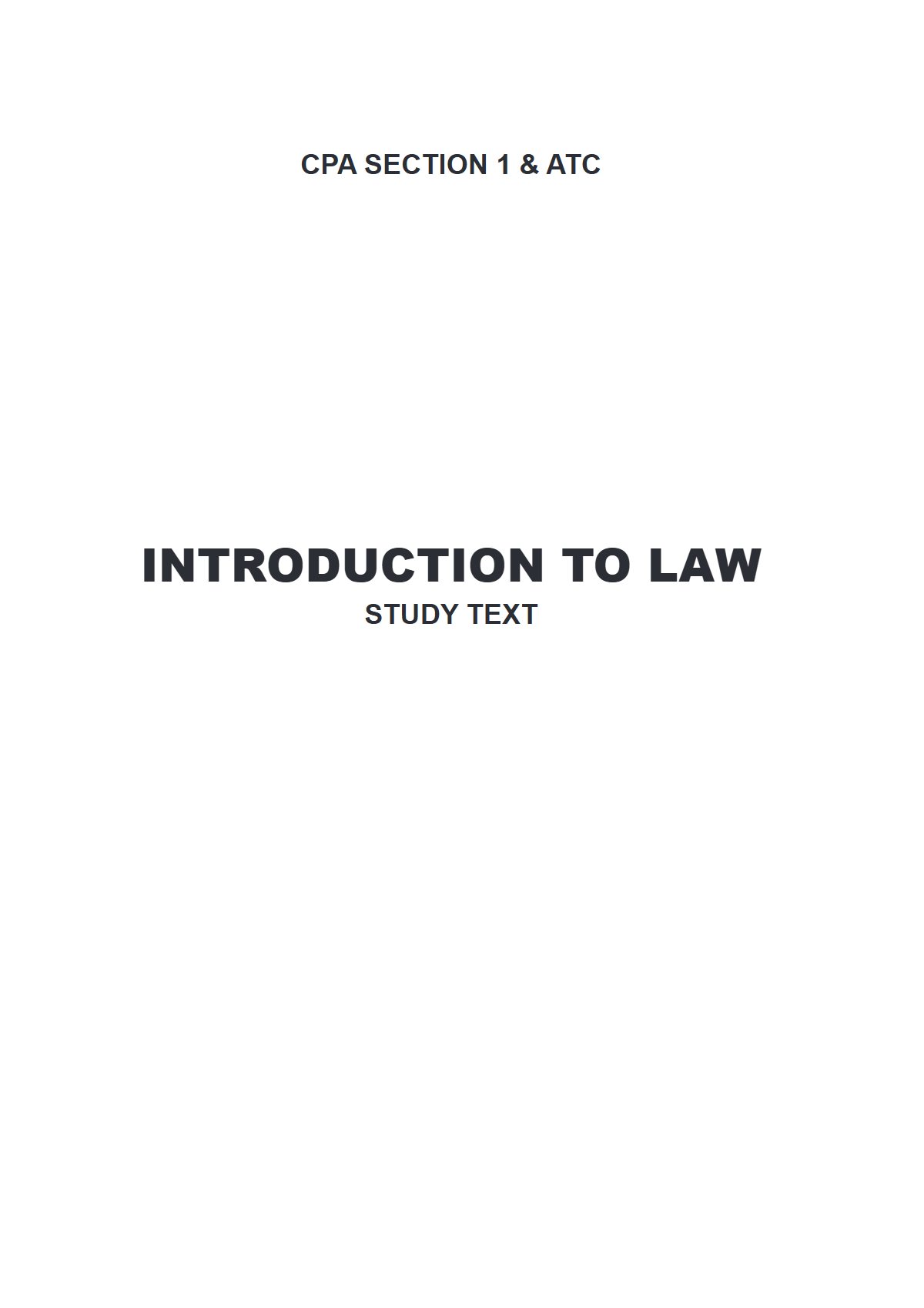 Preview of KASNEB CPA Introduction to Law and Governance Notes 2026