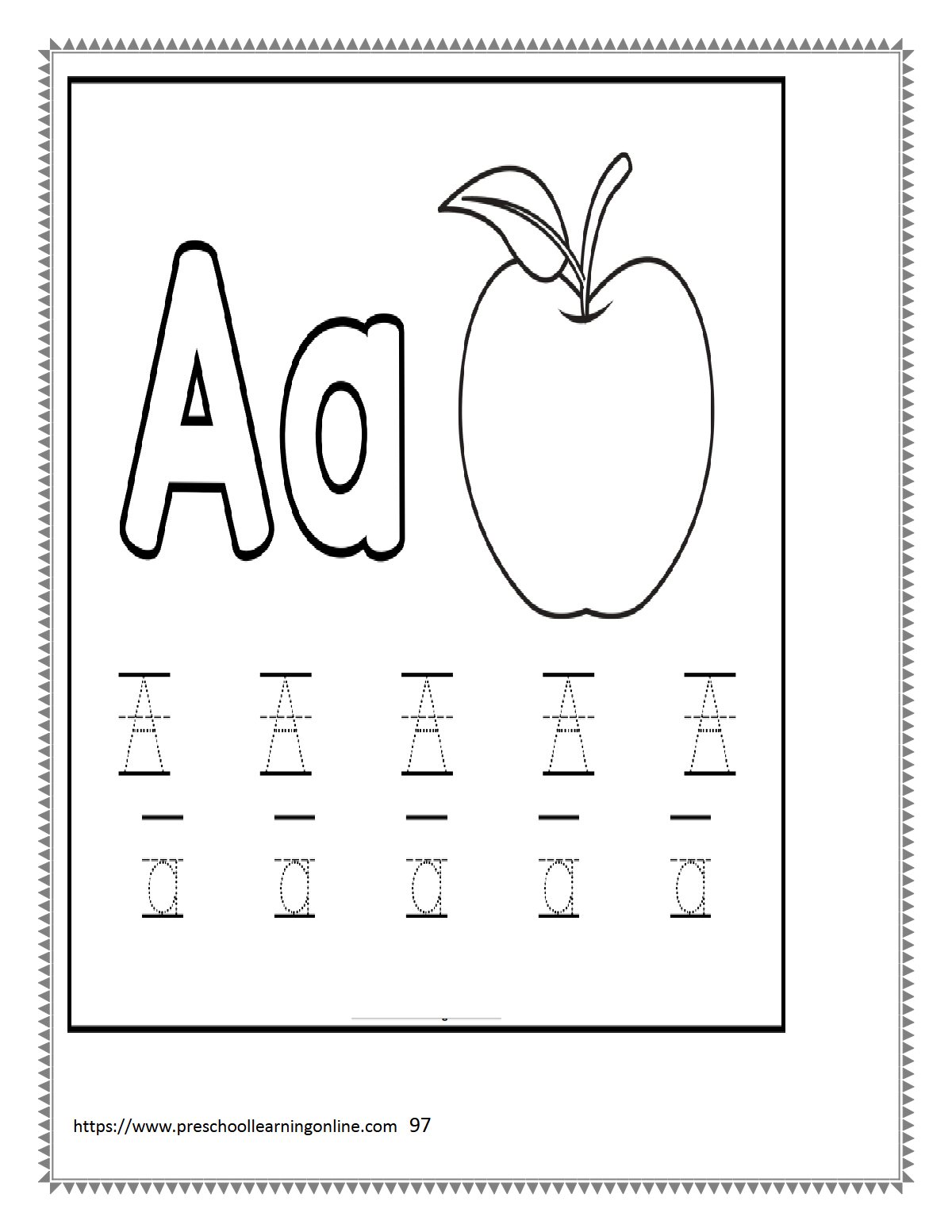 Thumbnail preview of Letter A Worksheets3