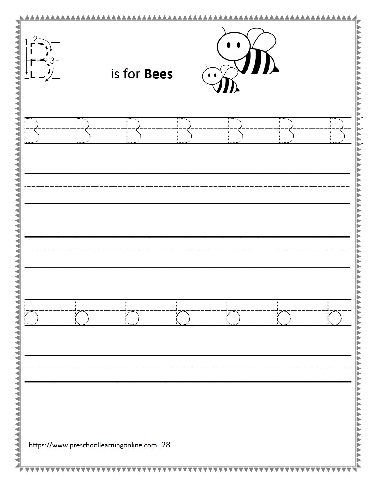 Thumbnail preview of Letter B Worksheet2