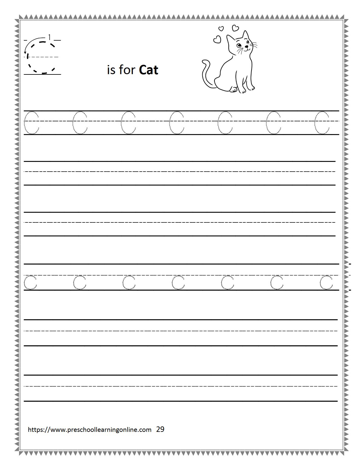 Thumbnail preview of Letter C Tracing Upper Case 1