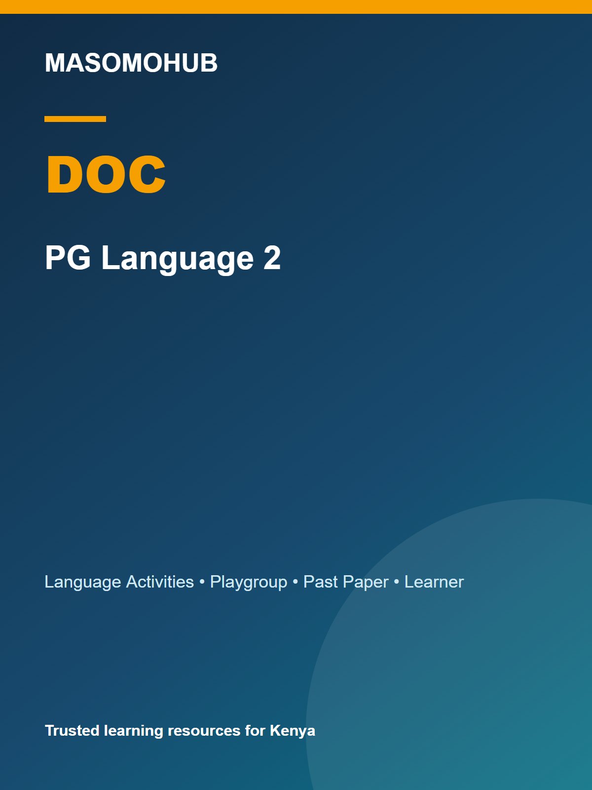 Thumbnail preview of PLAYGROUP TERM 1 2025 OPENER EXAM LANGUAGE ACTIVITIES 2