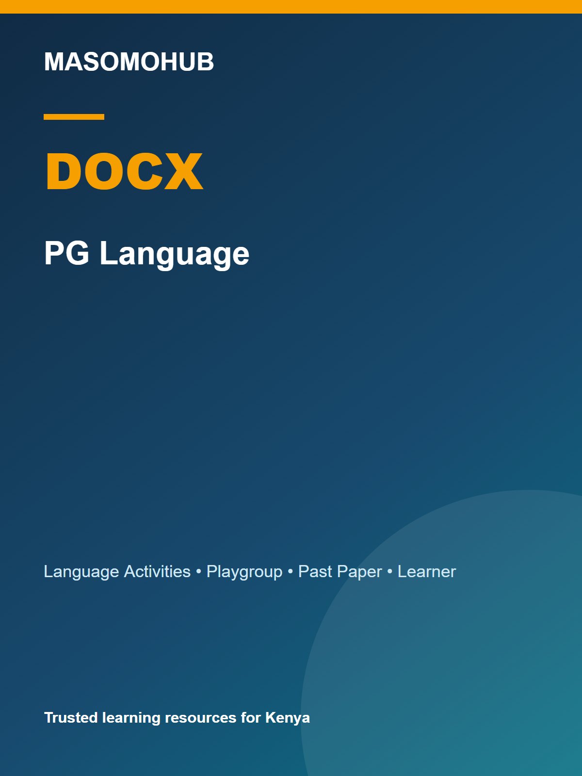 Thumbnail preview of PRE-PRIMARY ONE 2025 LANGUAGE ACTIVITIES