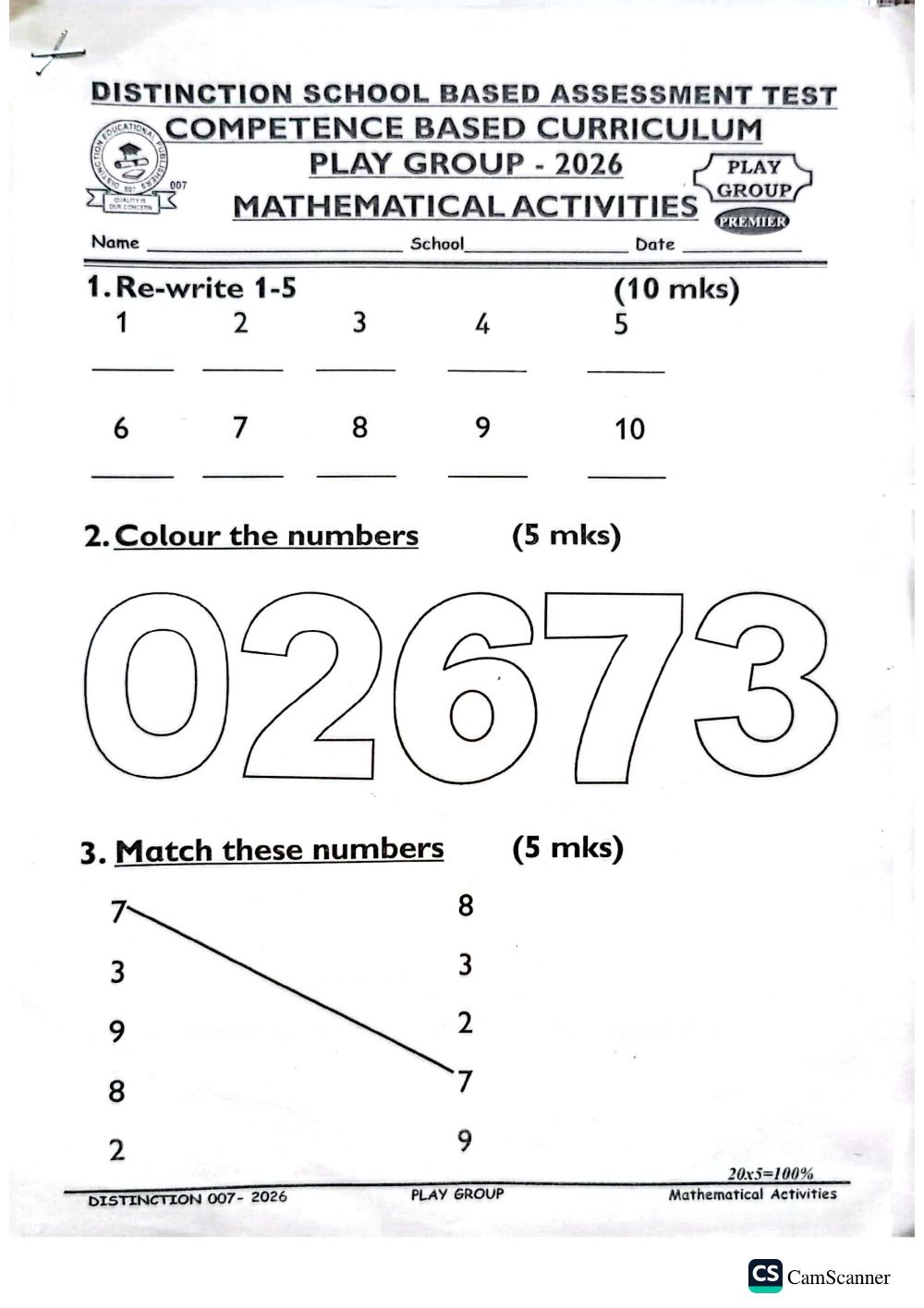 Thumbnail preview of Playgroup Activities Term 3  2026  Examination Set