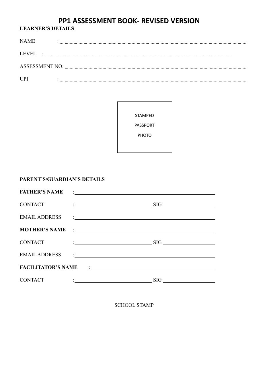 Thumbnail preview of PP1 Assessment BOOK Revised Version