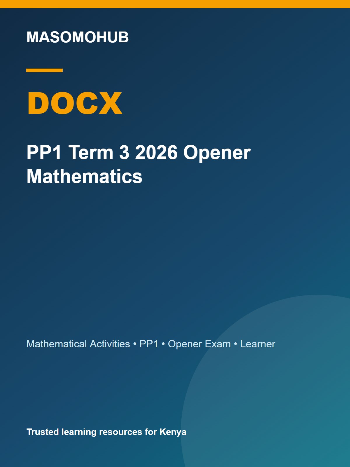 Thumbnail preview of PP1 Term 3 2026 Opener Mathematics