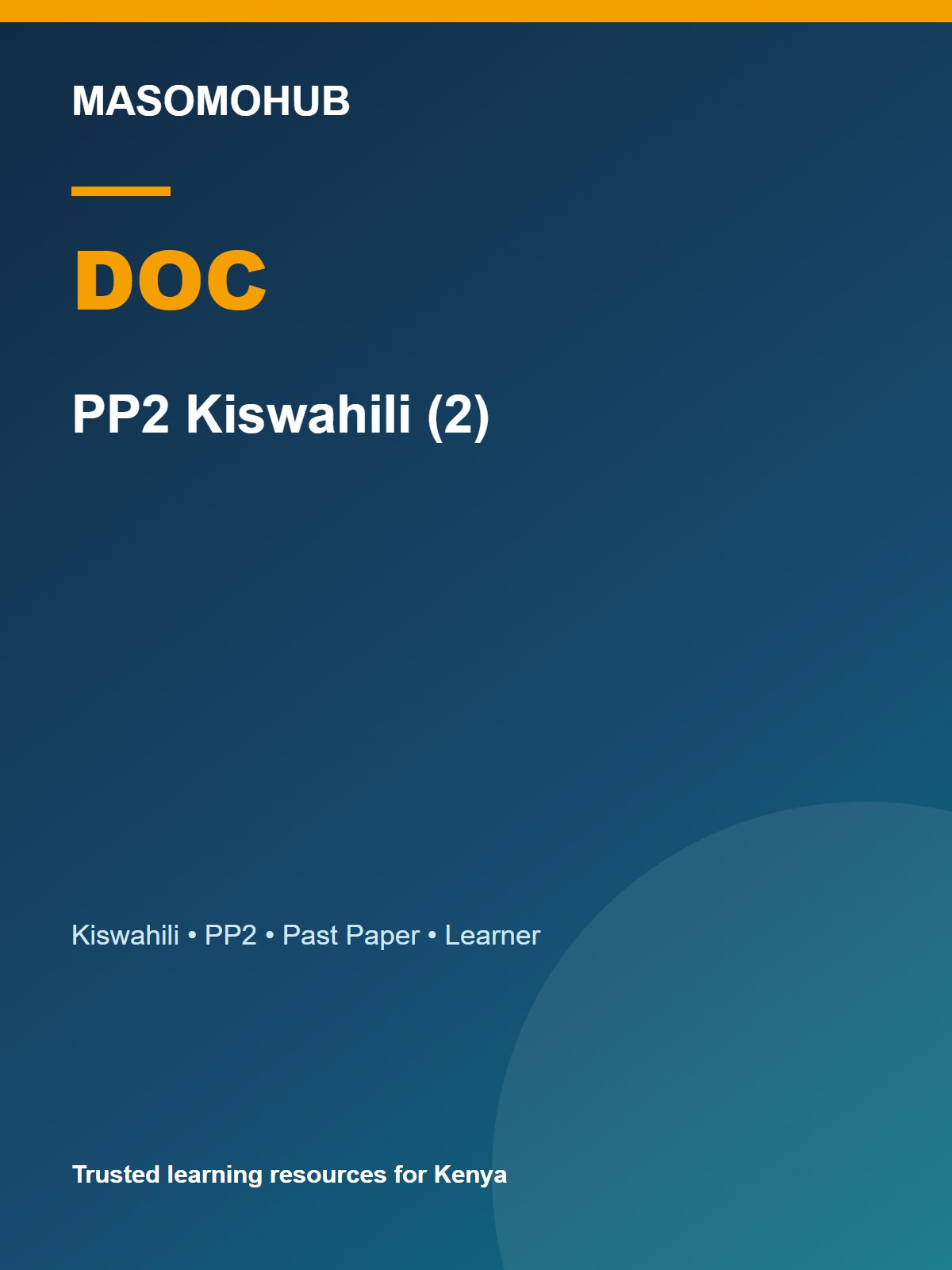 Thumbnail preview of PP2 Kiswahili (2)
