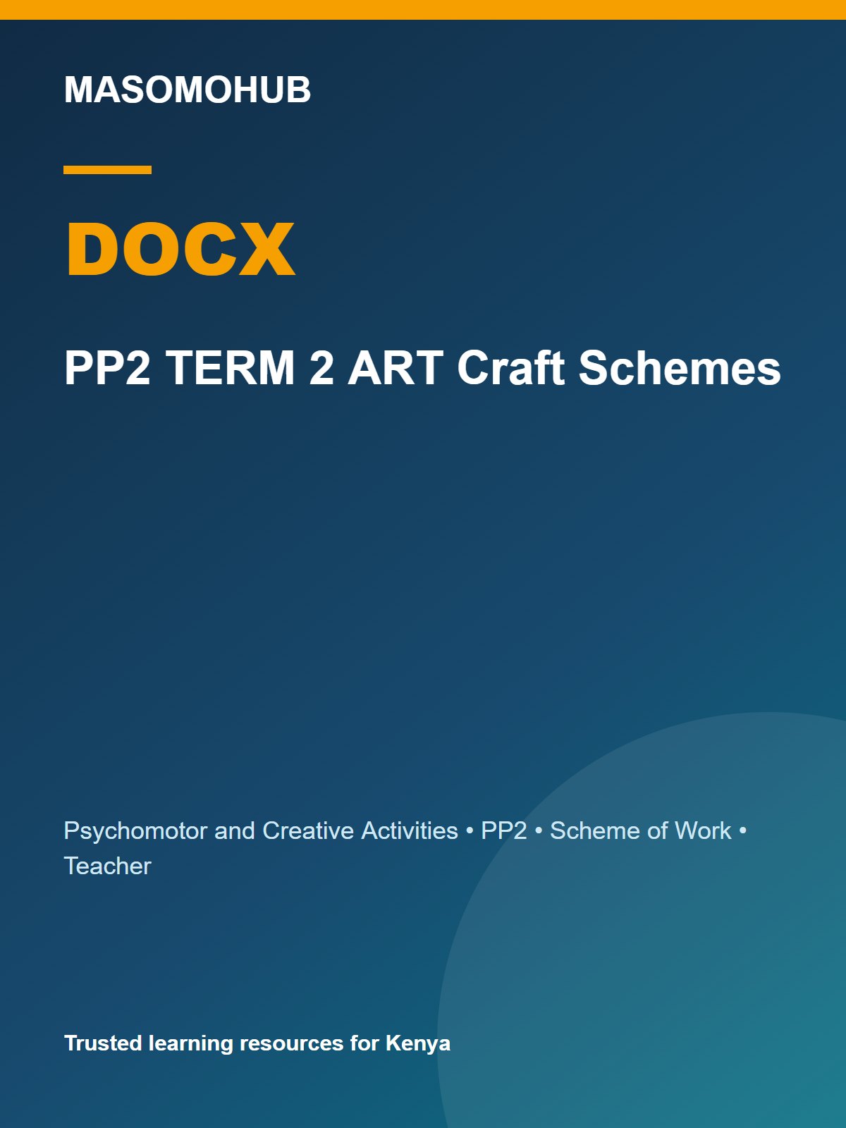 Preview of PP2 Psychomotor and Creative Activities Schemes of Work Term 2