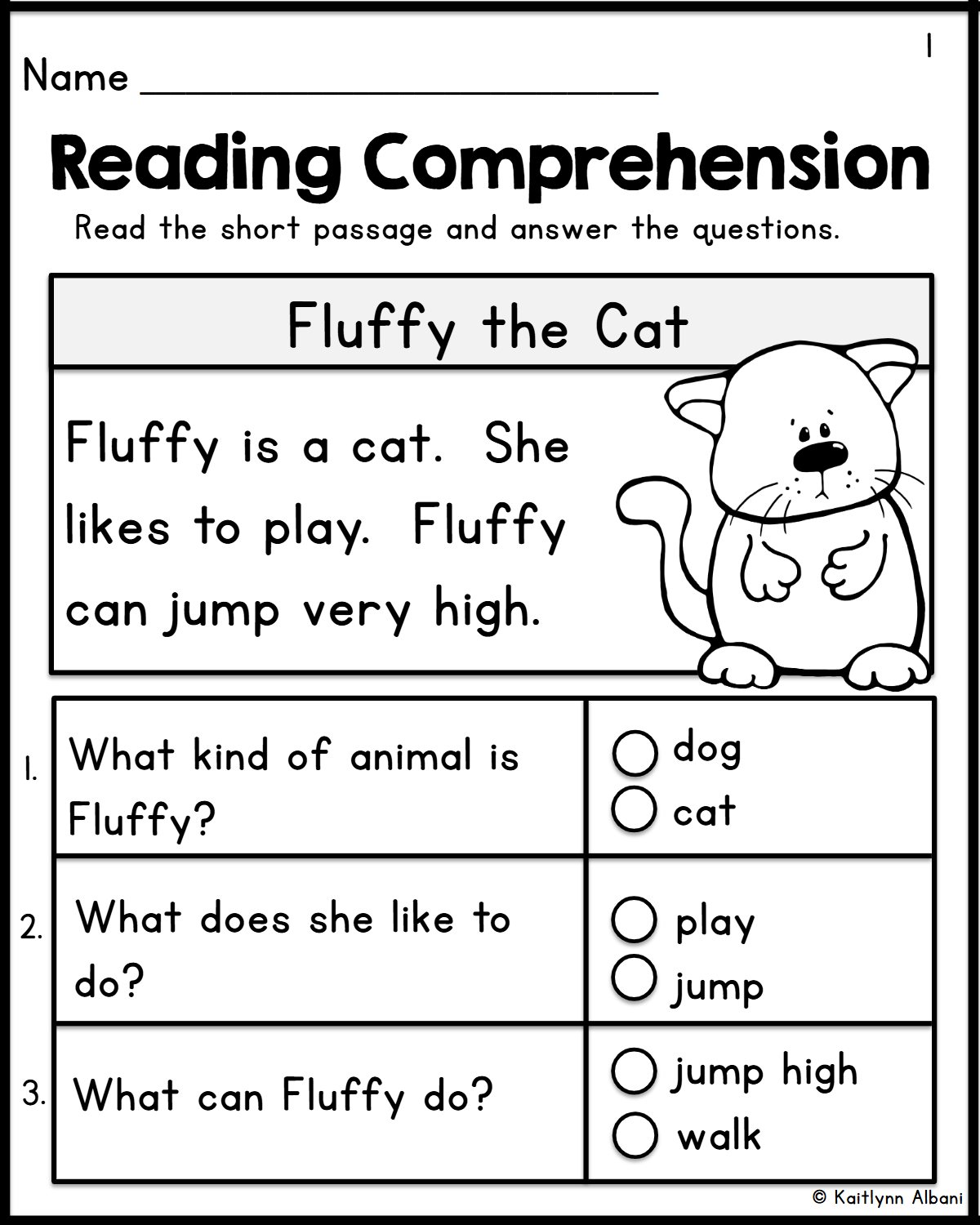 Thumbnail preview of Reading Comprehension Passages For Pre Primary Learners