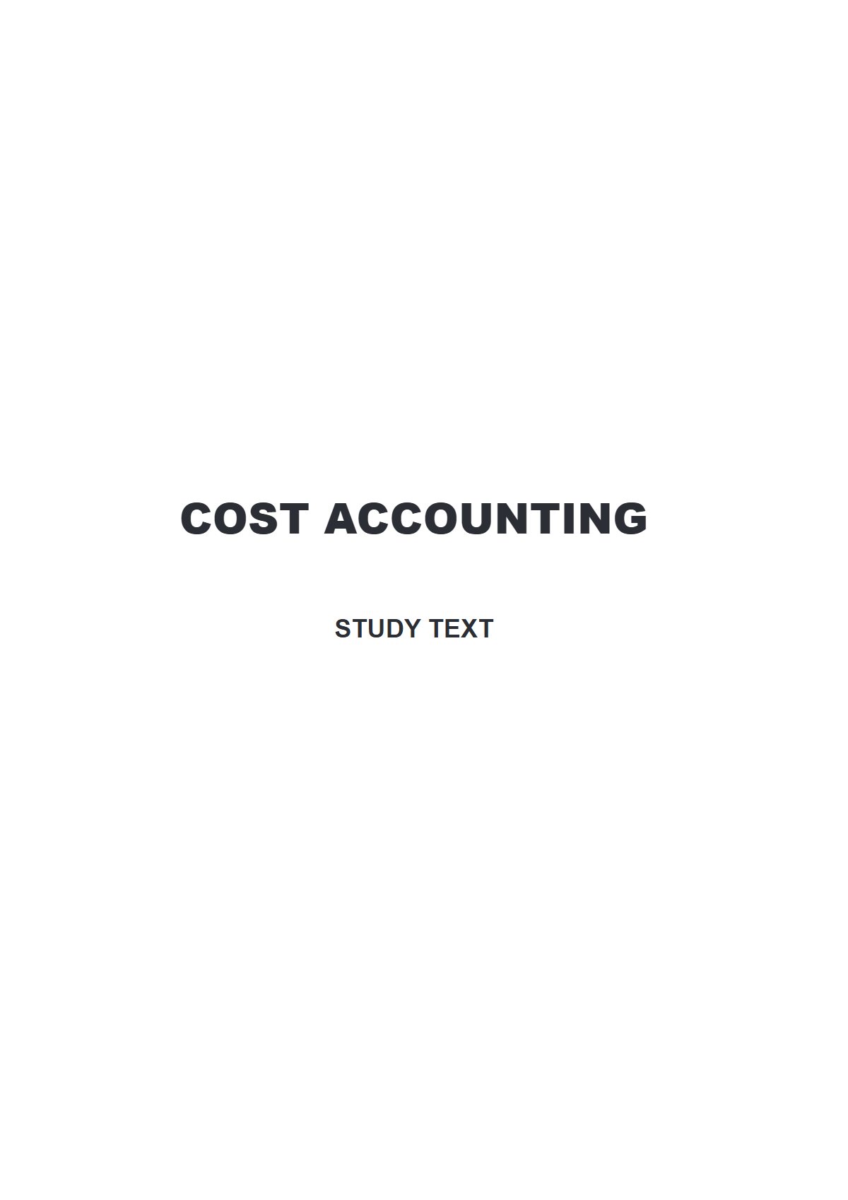 Thumbnail preview of KASNEB CPA Cost Accounting