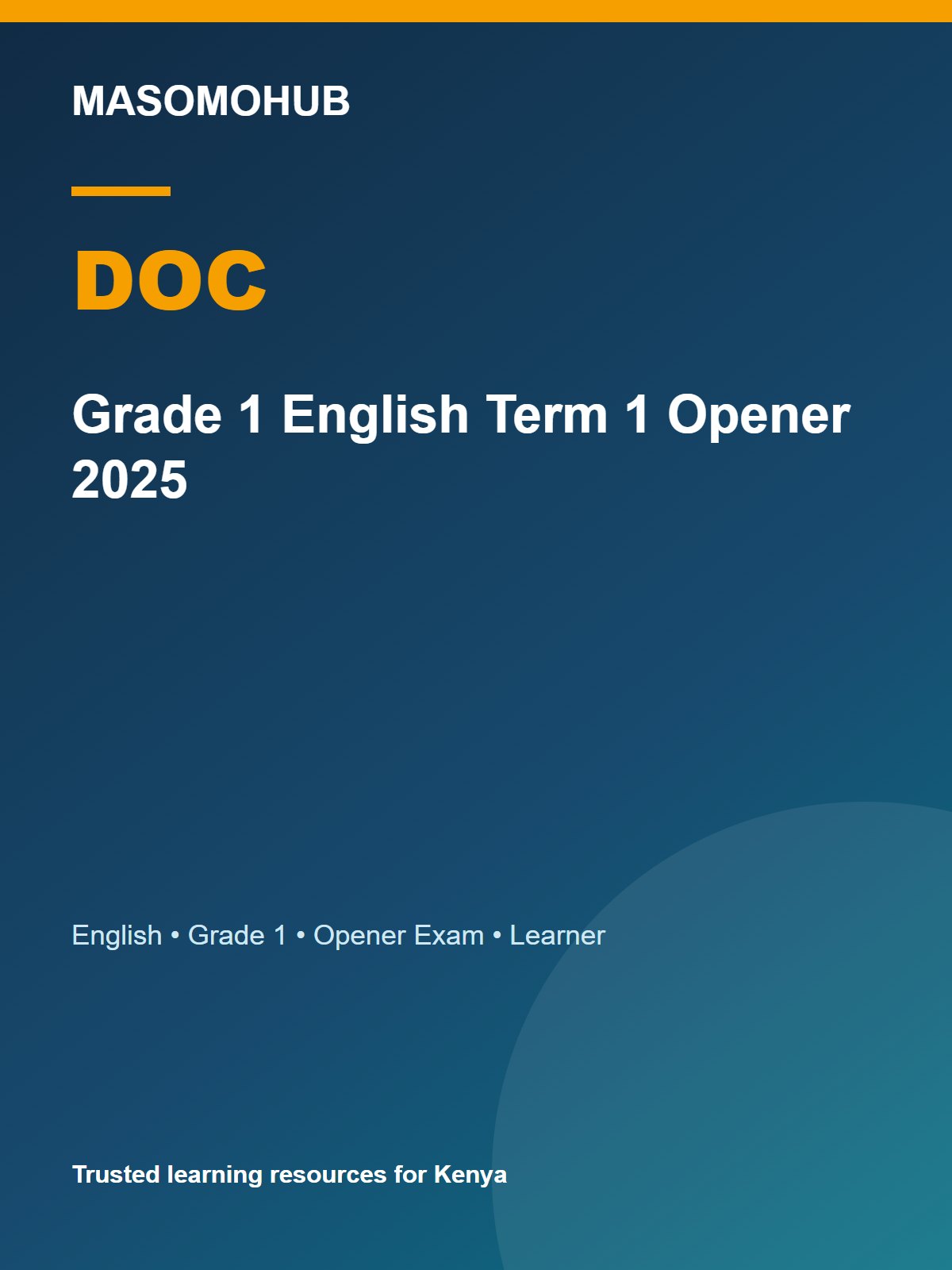 Thumbnail preview of Grade 1 English Term 1 Opener 2025
