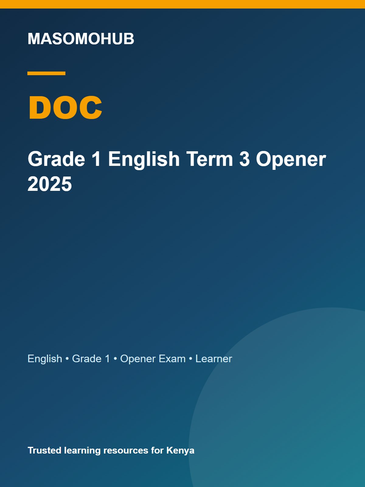 Thumbnail preview of Grade 1 English Term 3 Opener 2025