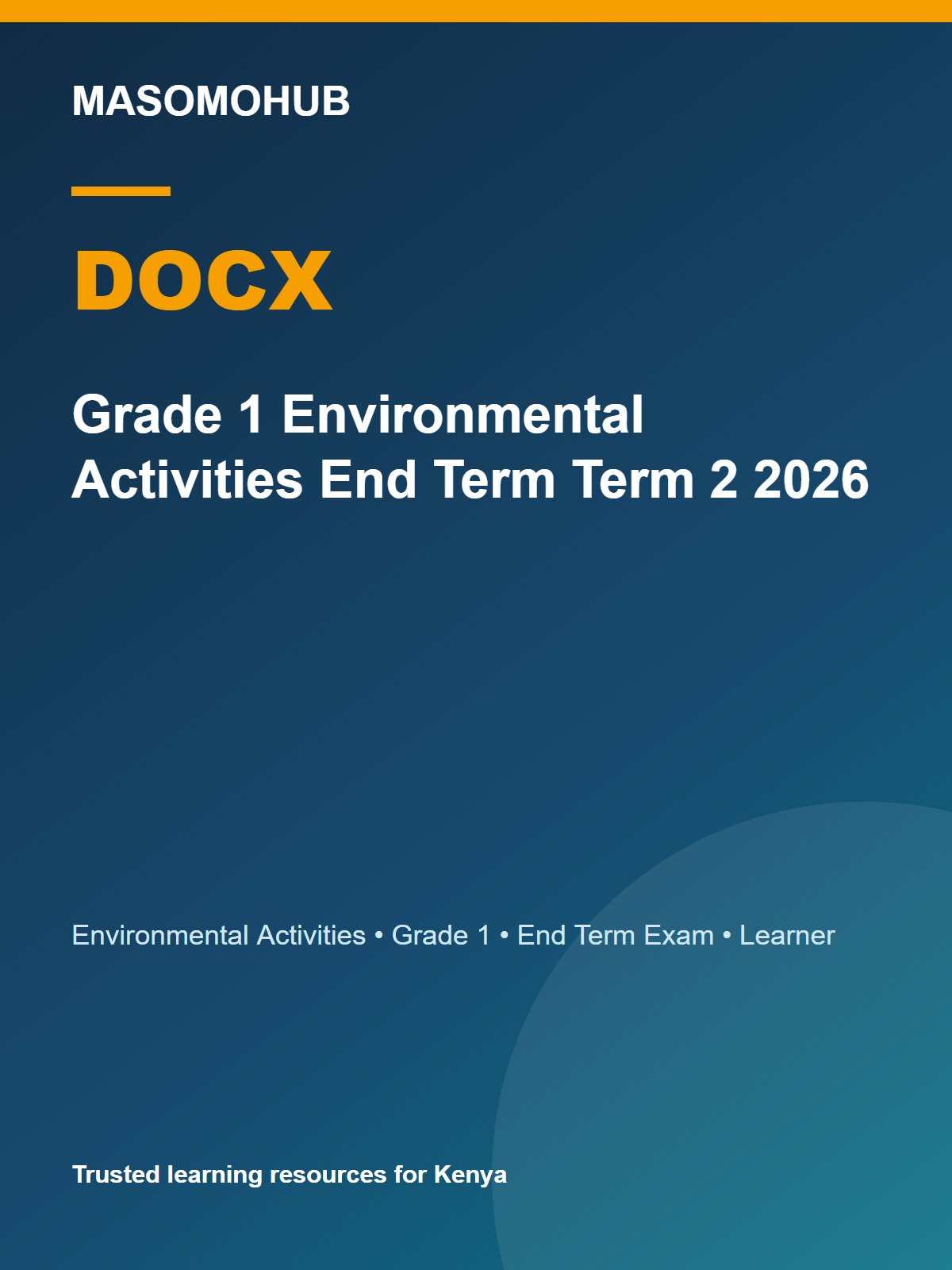 Thumbnail preview of Grade 1 Environmental Activities End Term Term 2 2026