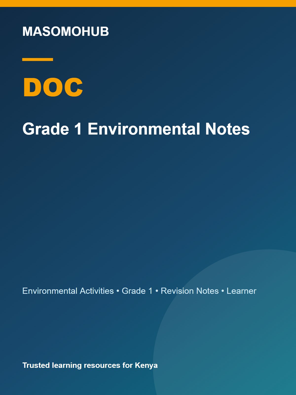 Thumbnail preview of Grade 1 Environmental Notes