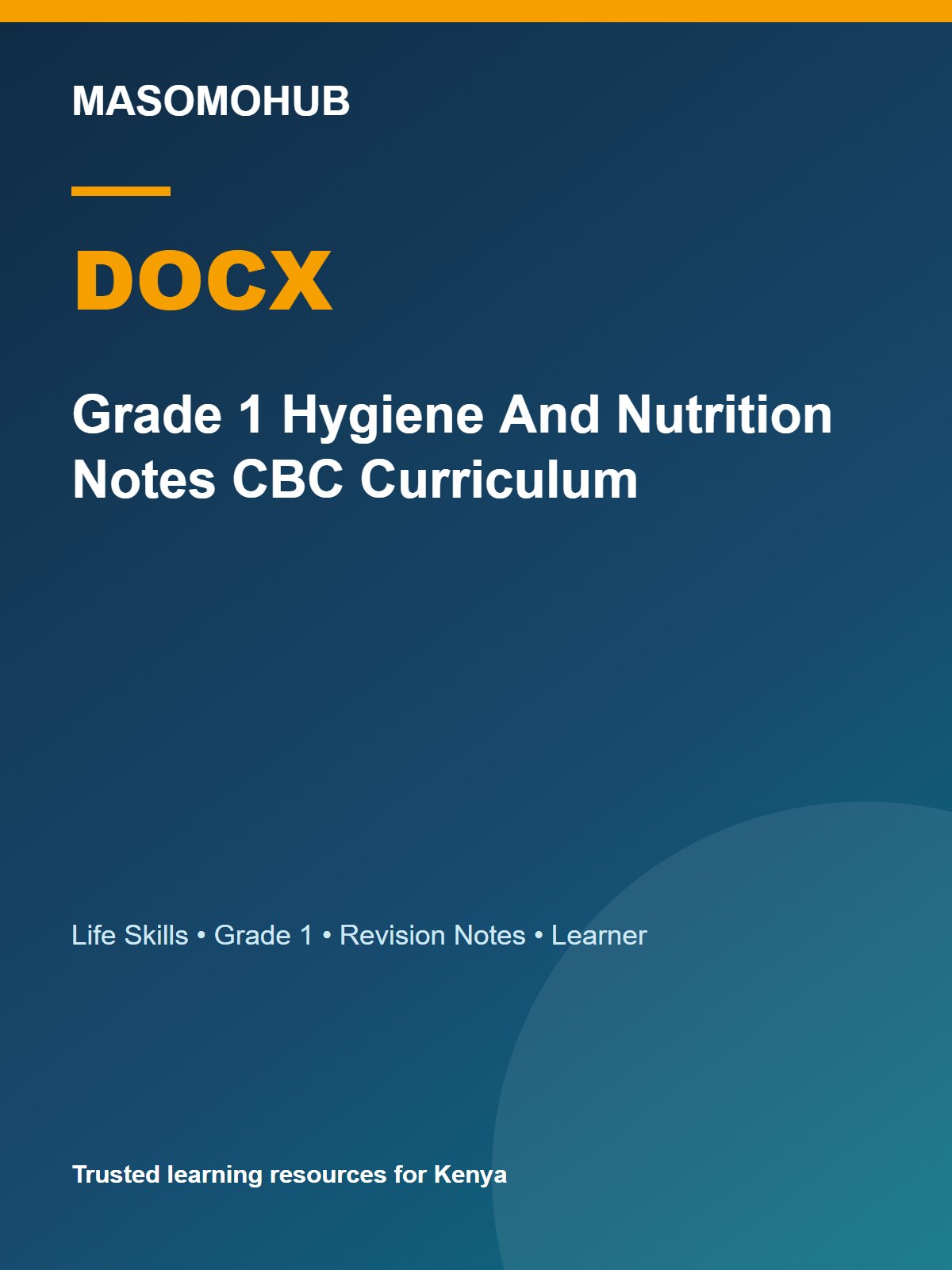 Thumbnail preview of Grade 1 Hygiene And Nutrition Notes CBC Curriculum