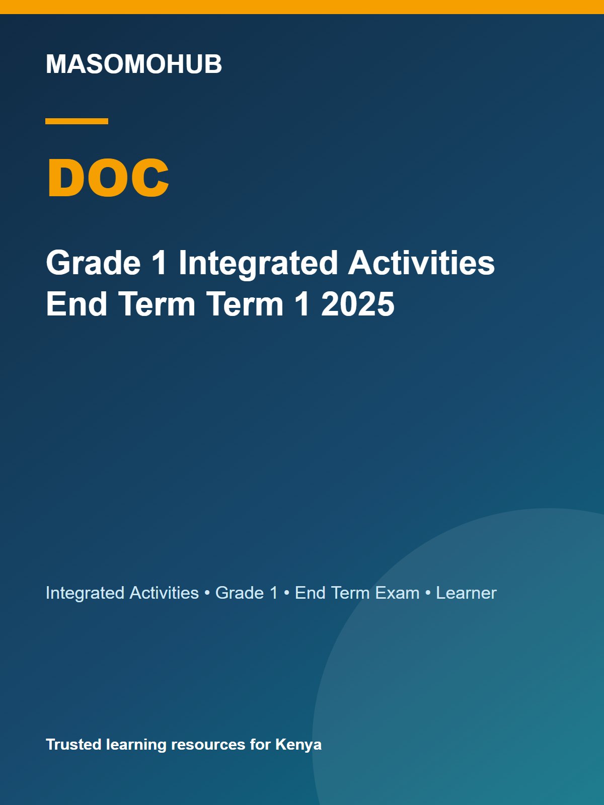 Thumbnail preview of Grade 1 Integrated Activities End Term Term 1 2025