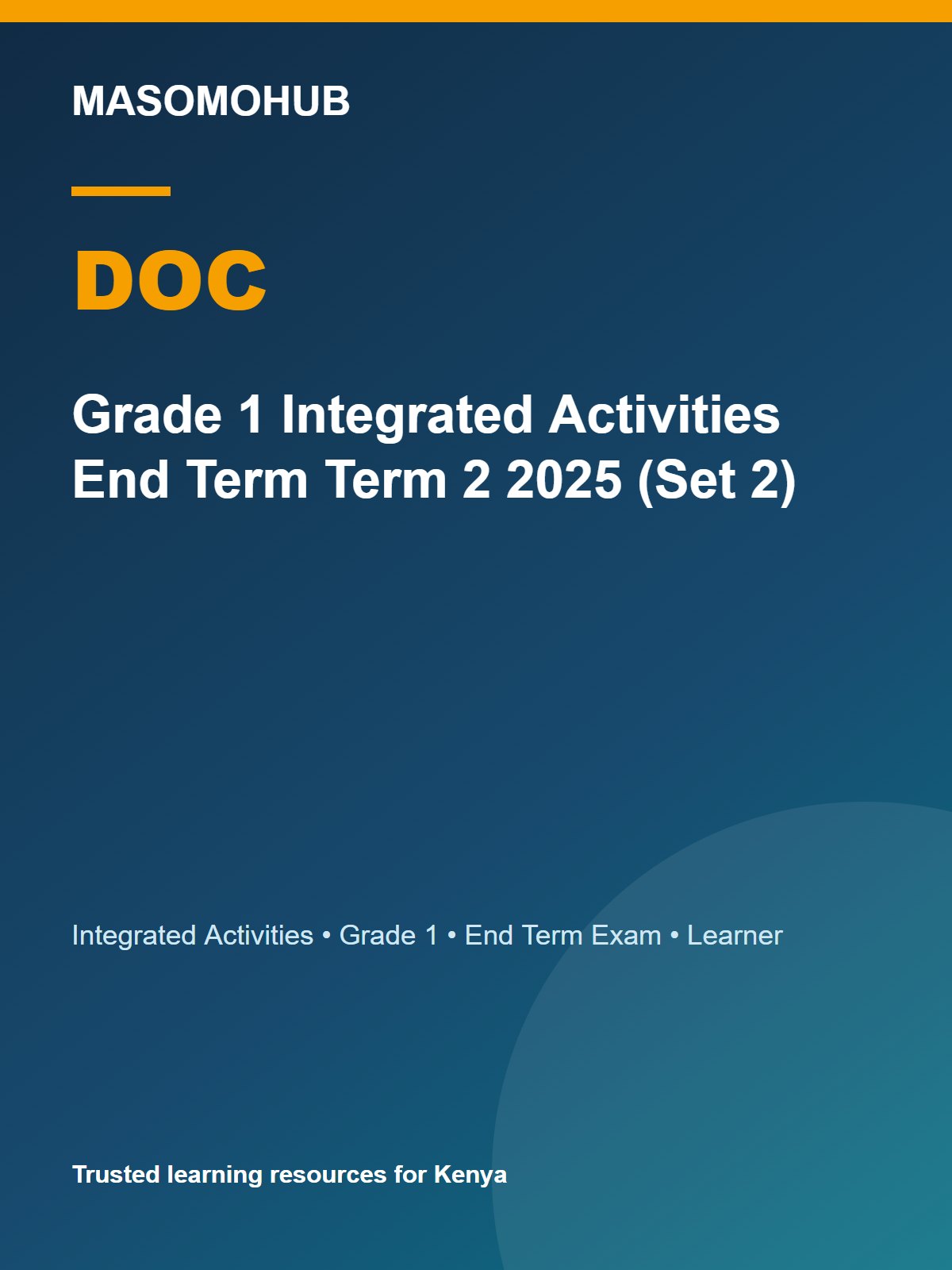 Thumbnail preview of Grade 1 Integrated Activities End Term Term 2 2025 (Set 2)