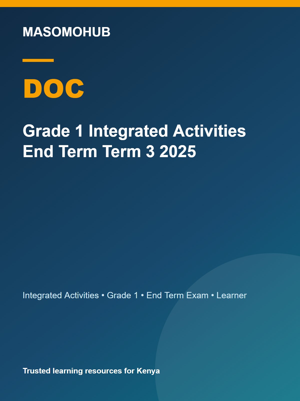 Thumbnail preview of Grade 1 Integrated Activities End Term Term 3 2025
