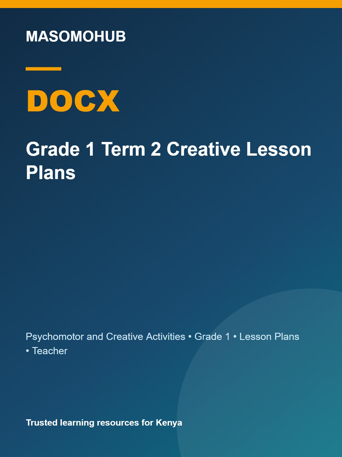 Thumbnail preview of Grade 1 Term 2 Creative Lesson Plans