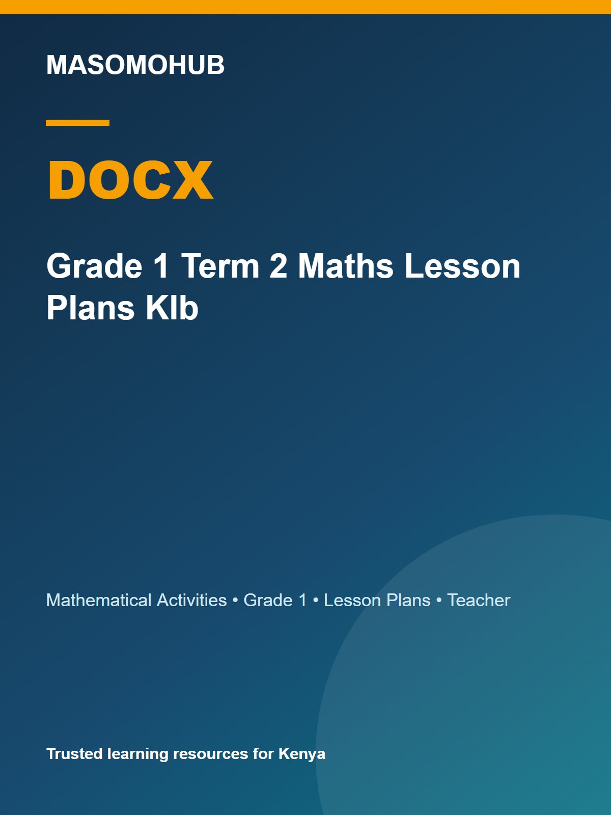 Thumbnail preview of Grade 1 Term 2 Maths Lesson Plans Klb