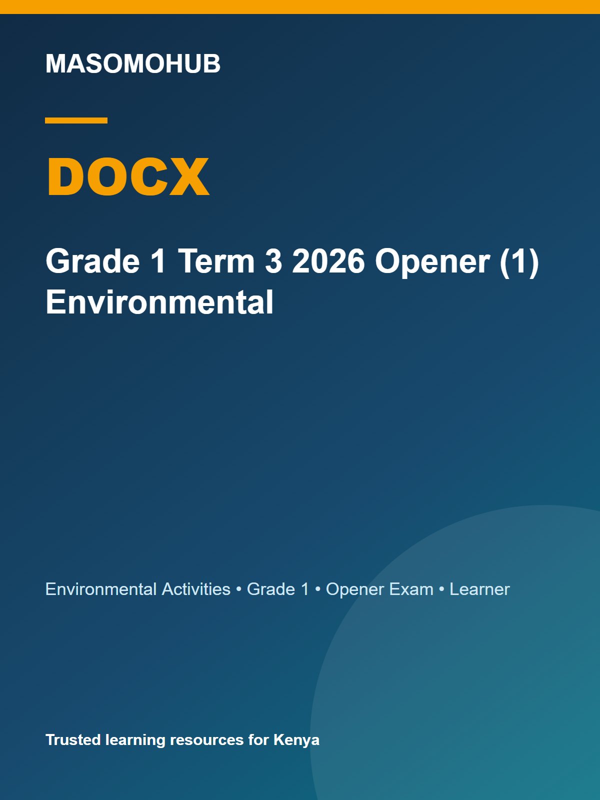 Thumbnail preview of Grade 1 Term 3 2026 Opener (1) Environmental