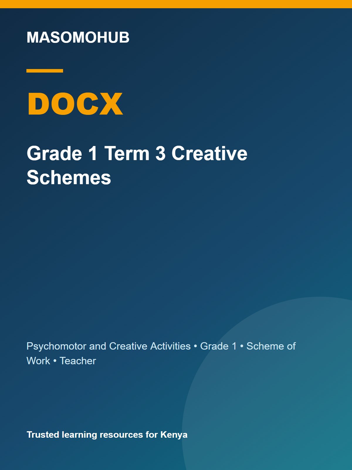 Preview of Grade 1 Psychomotor and Creative Activities Schemes of Work Term 3 2026