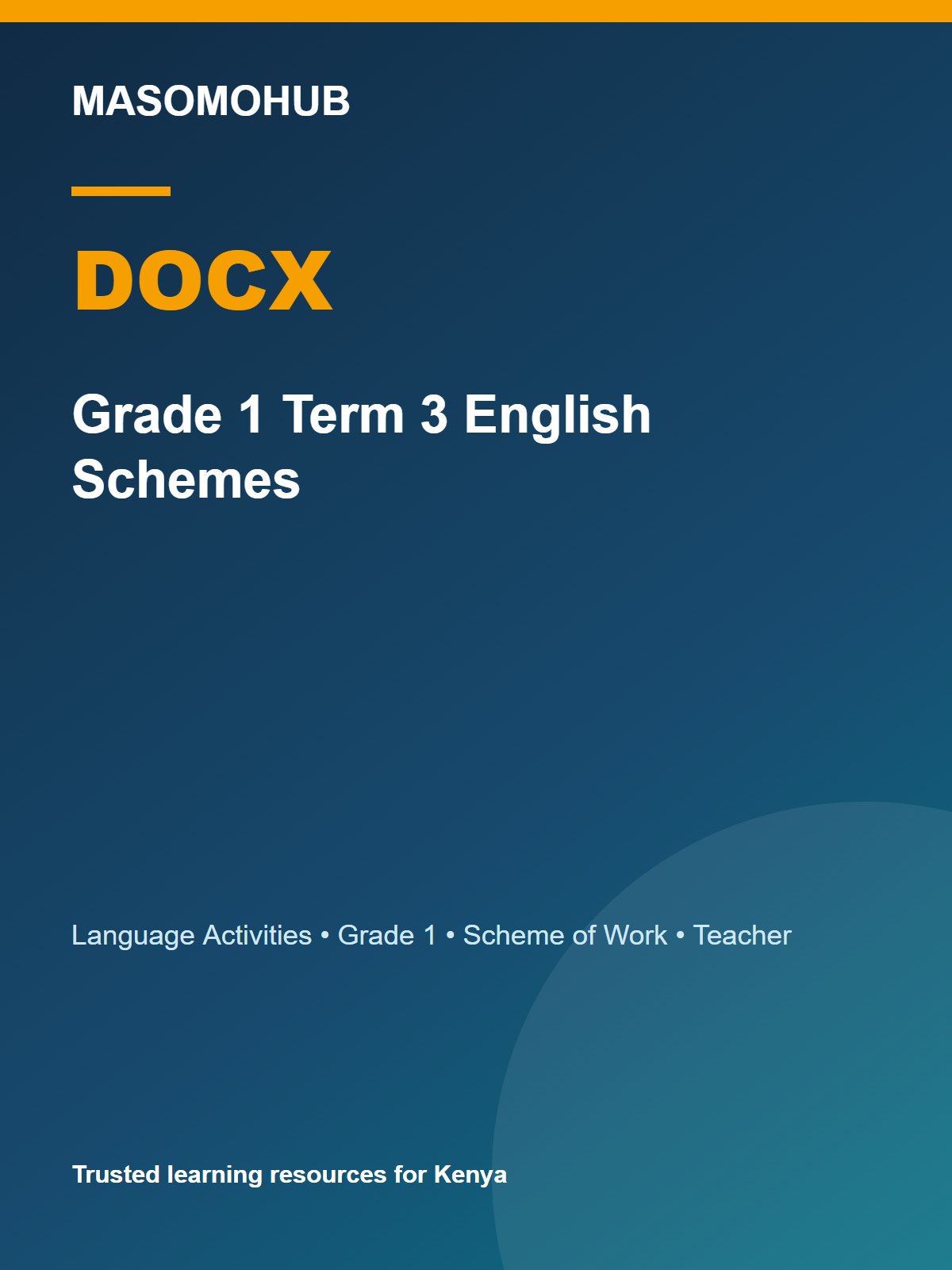 Thumbnail preview of Grade 1 Term 3 English Schemes