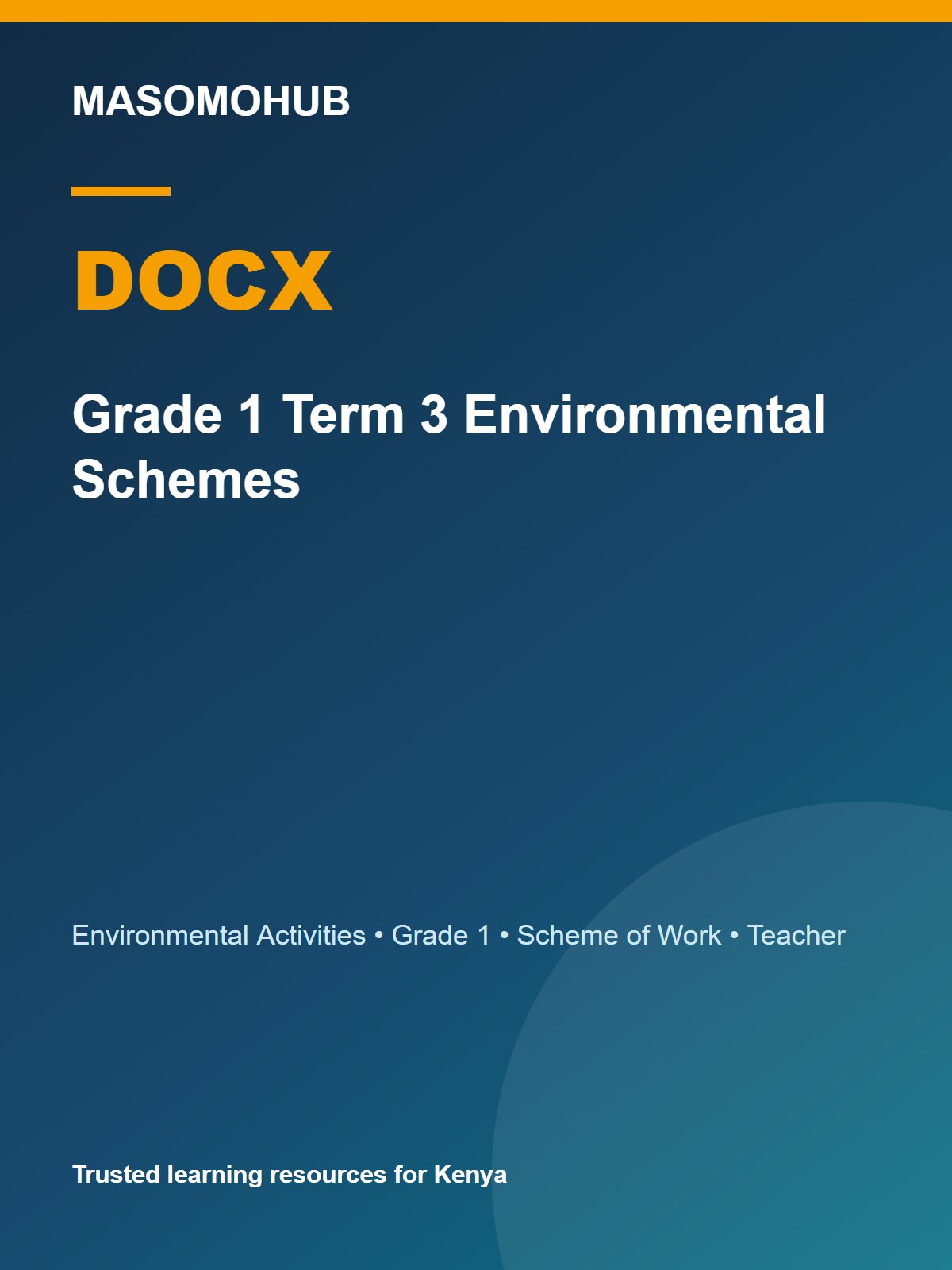 Preview of Grade 1 Environmental Activities Schemes of Work Term 3 2026
