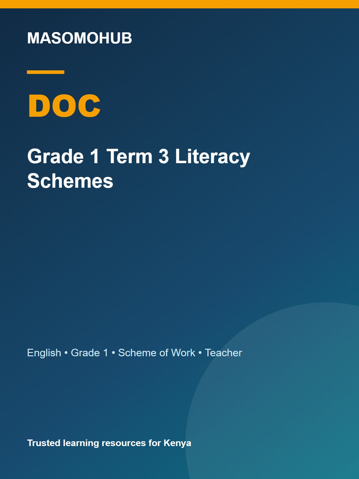 Thumbnail preview of Grade 1 Term 3 Literacy Schemes