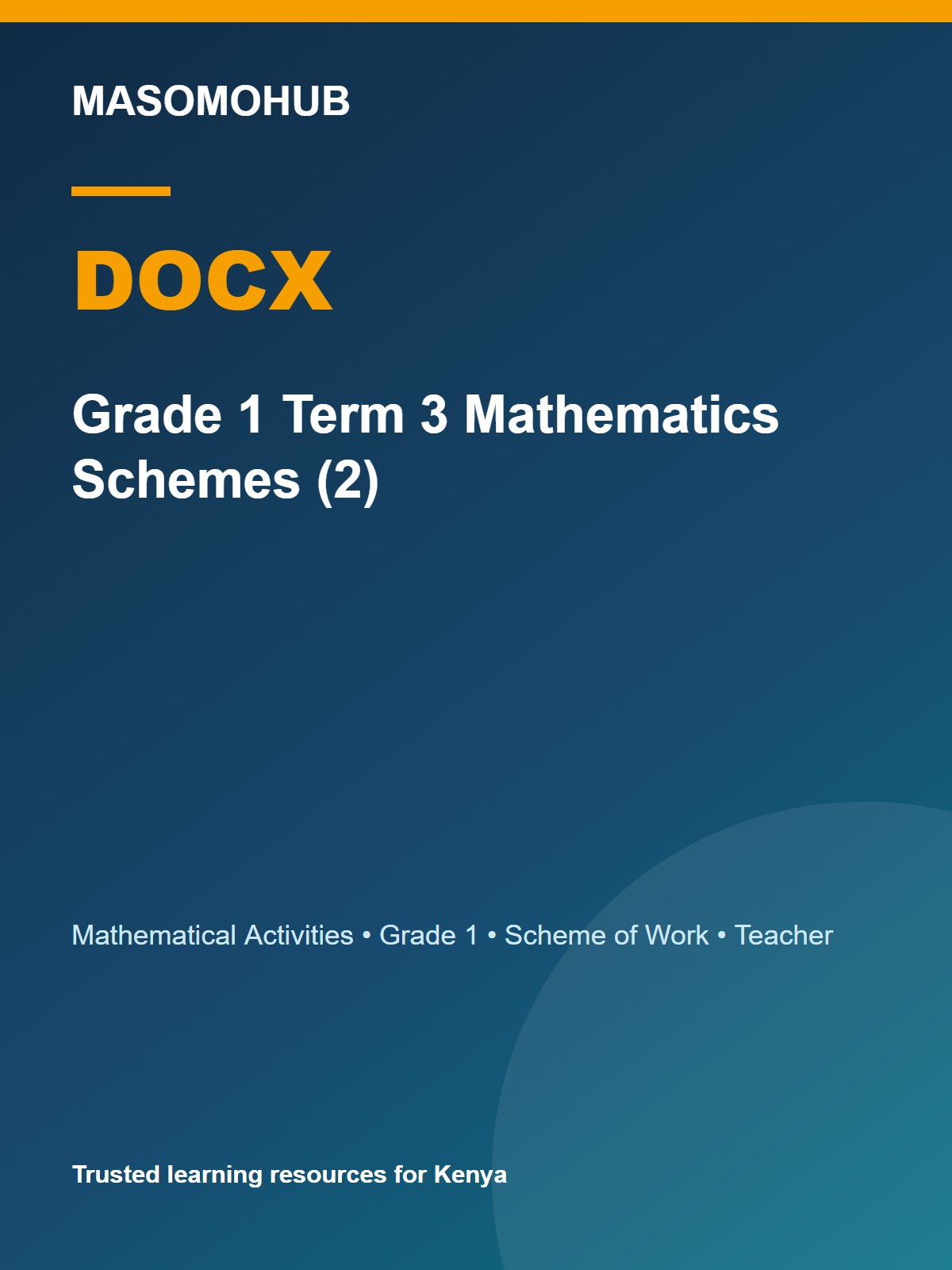 Thumbnail preview of Grade 1 Term 3 Mathematics Schemes (2)