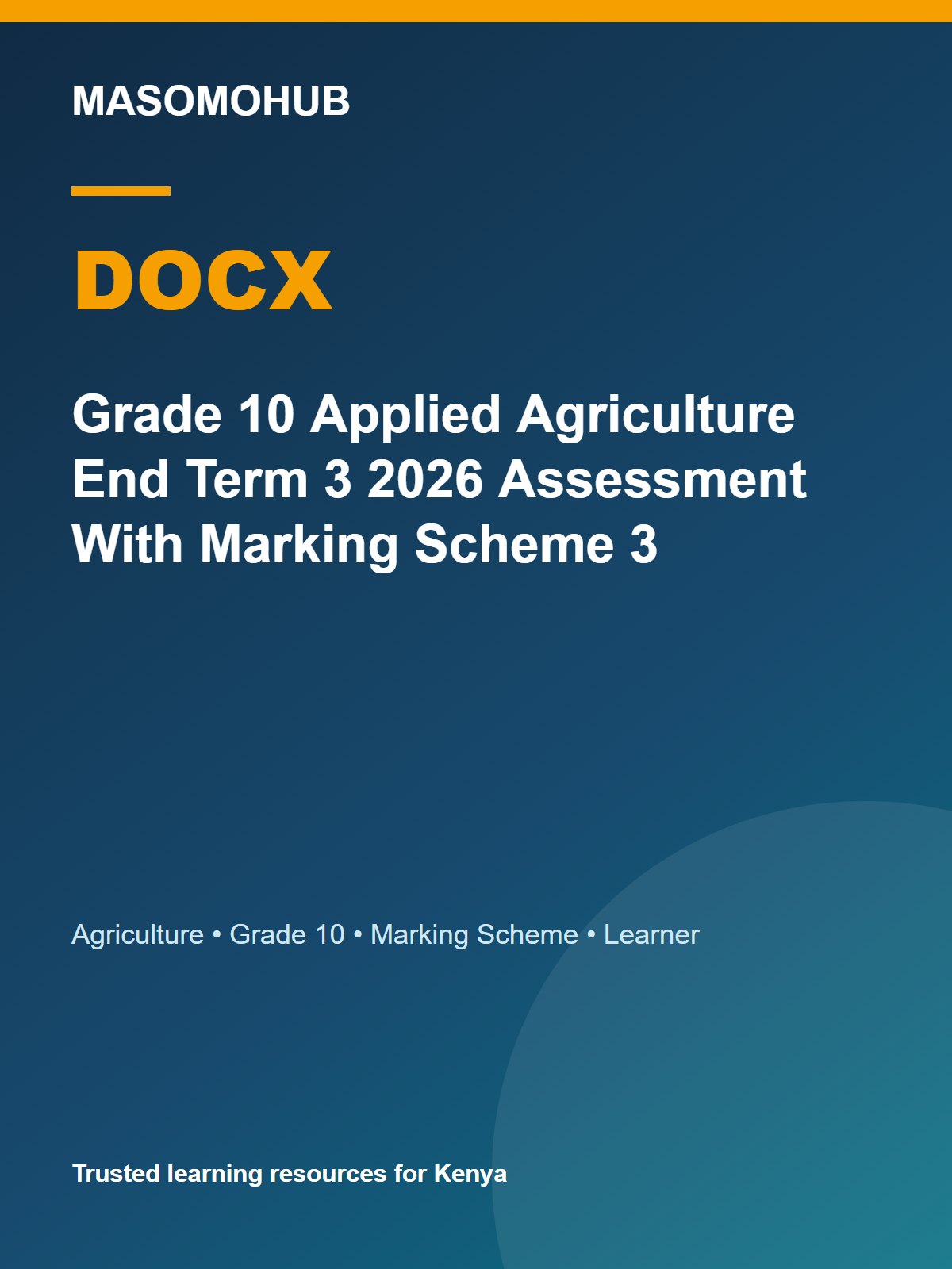 Thumbnail preview of Grade 10 Applied Agriculture End Term 3 2026 Assessment With Marking Scheme 3