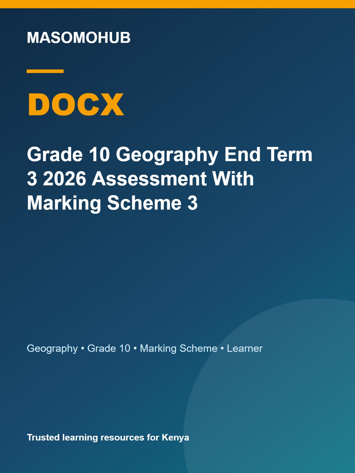 Thumbnail preview of Grade 10 Geography End Term 3 2026 Assessment With Marking Scheme 3