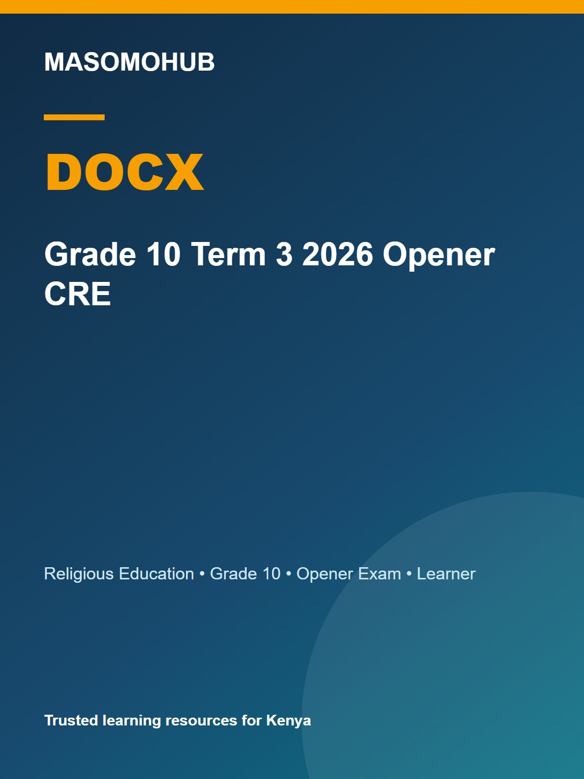 Thumbnail preview of Grade 10 Term 3 2026 Opener CRE
