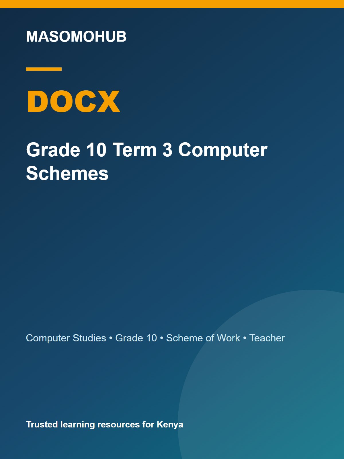 Thumbnail preview of Grade 10 Term 3 Computer Schemes