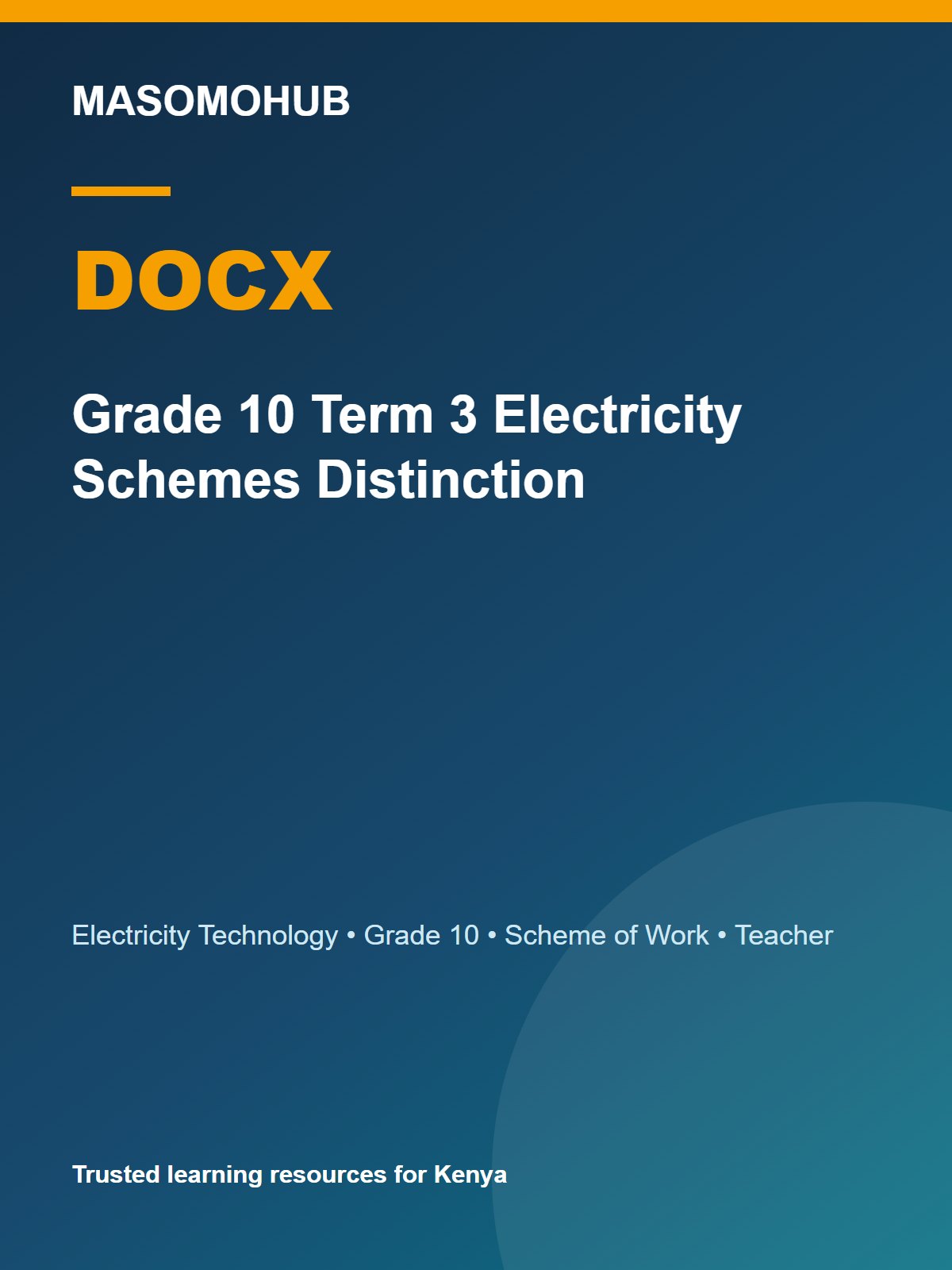 Thumbnail preview of Grade 10 Term 3 Electricity Schemes Distinction