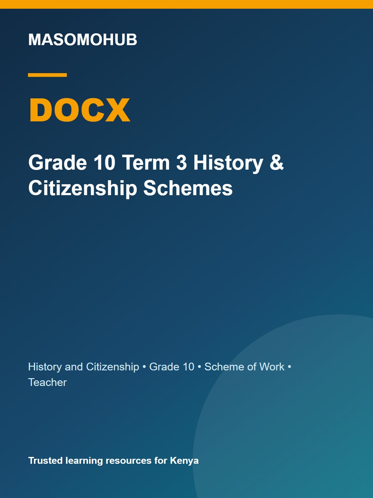 Thumbnail preview of Grade 10 Term 3 History & Citizenship Schemes