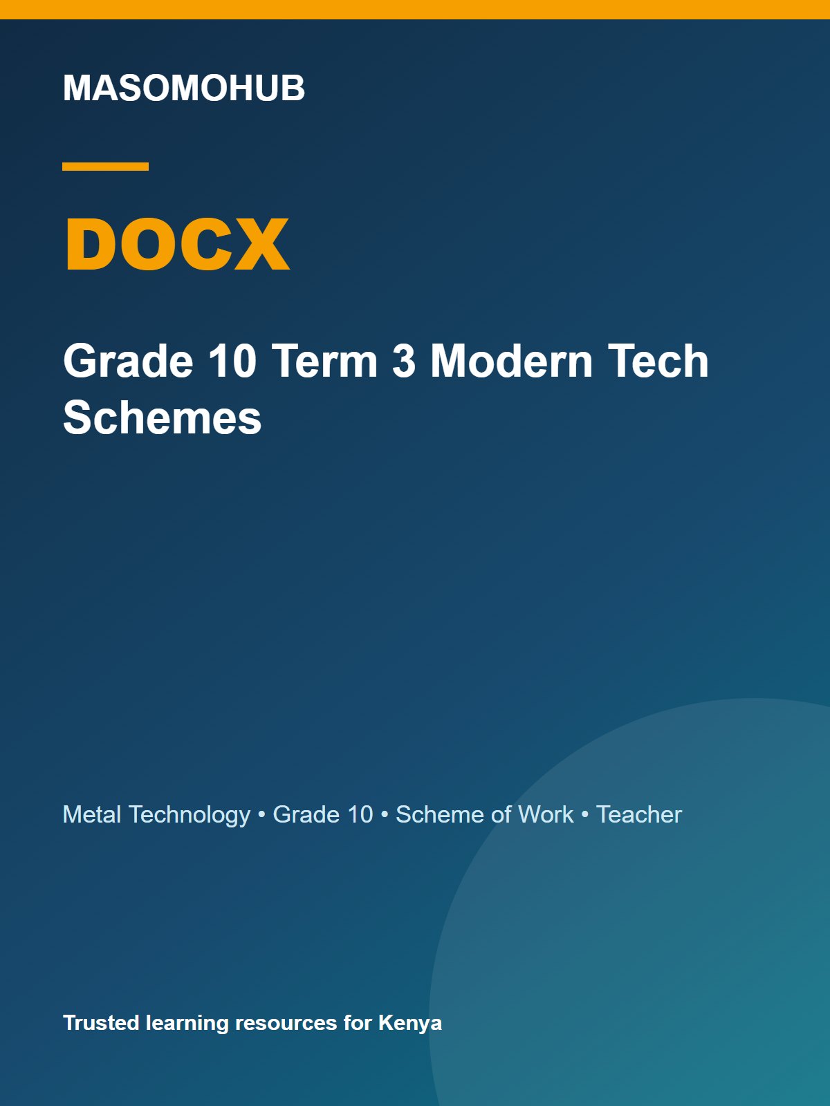 Thumbnail preview of Grade 10 Term 3 Modern Tech Schemes