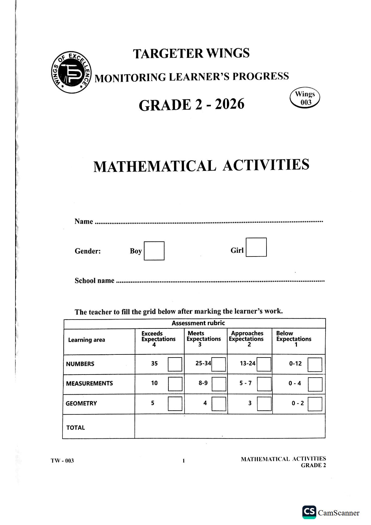 Preview of Grade 2 General Full-set Examination 2026 – Set 2026