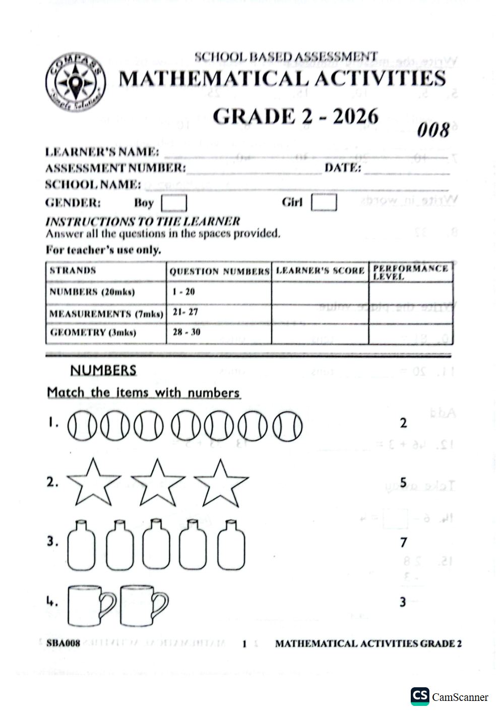 Thumbnail preview of Grade 2 End Term 3 2026 Assessment Combined Set 2