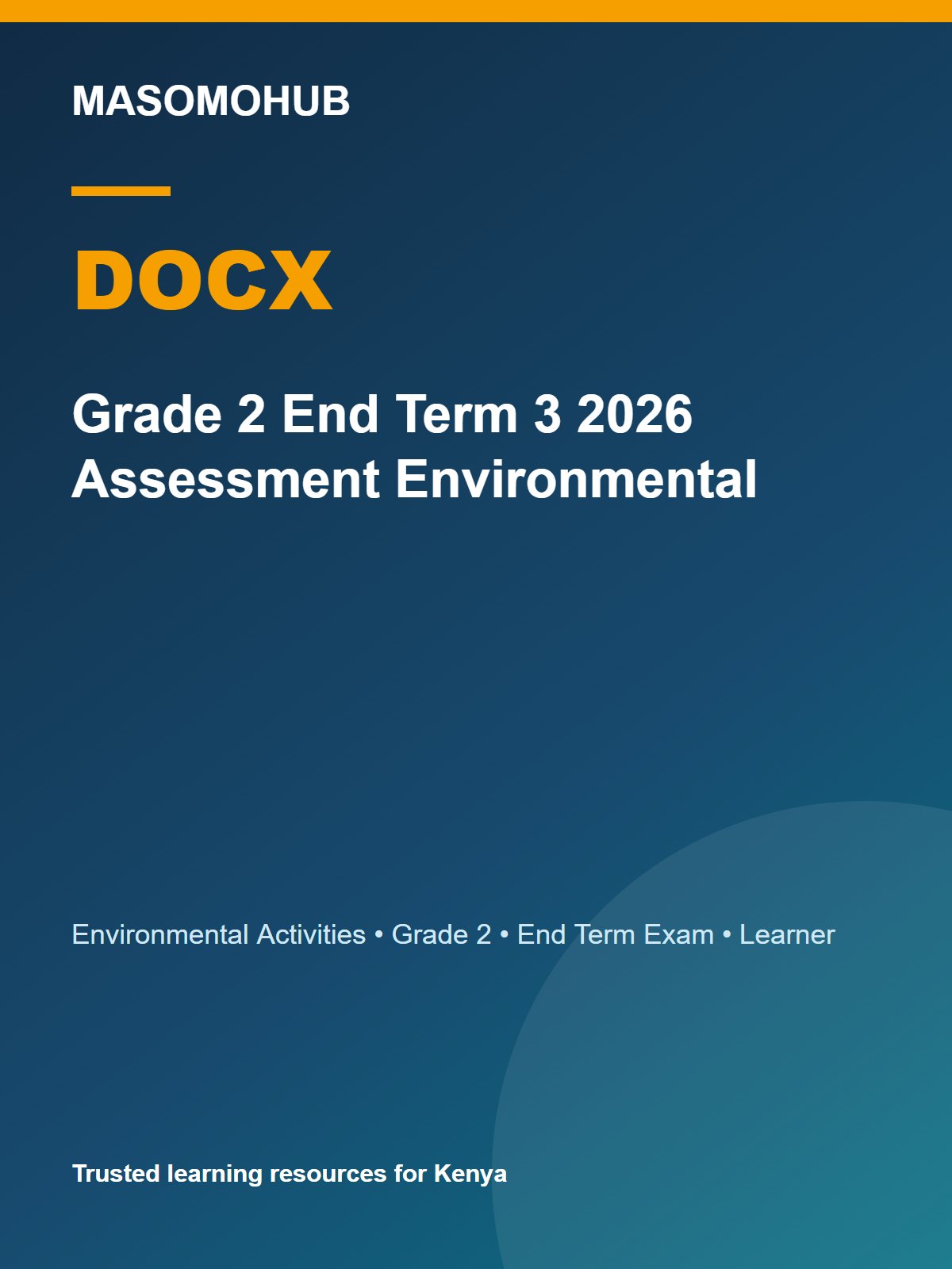 Preview of Grade 2 Environmental Activities Term 3 End-Term Exam 2026