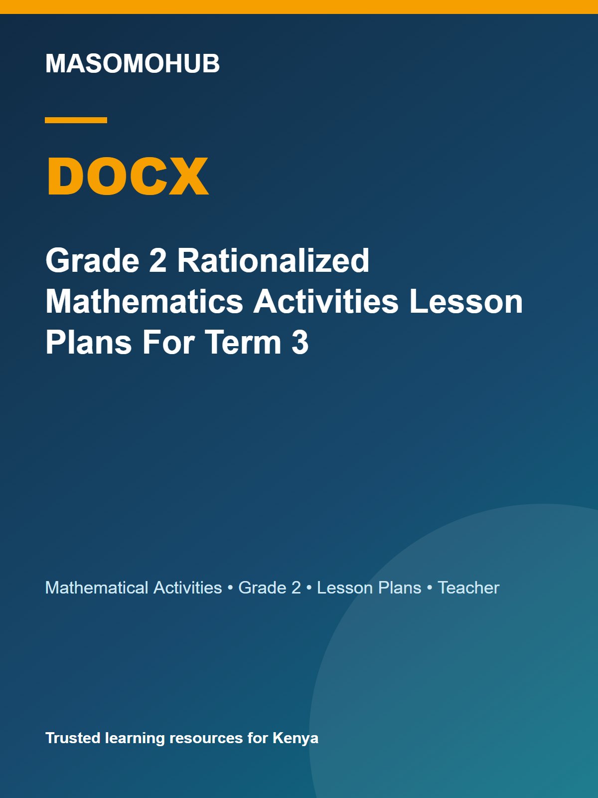 Thumbnail preview of Grade 2 Rationalized Mathematics Activities Lesson Plans For Term 3