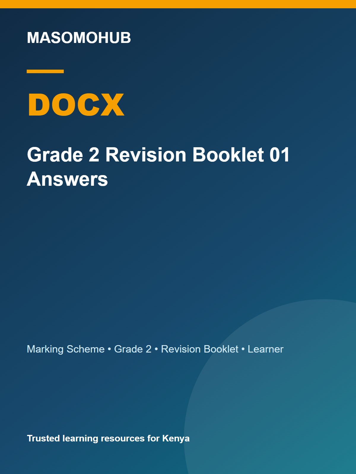 Thumbnail preview of Grade 2 Revision Booklet 01 Answers