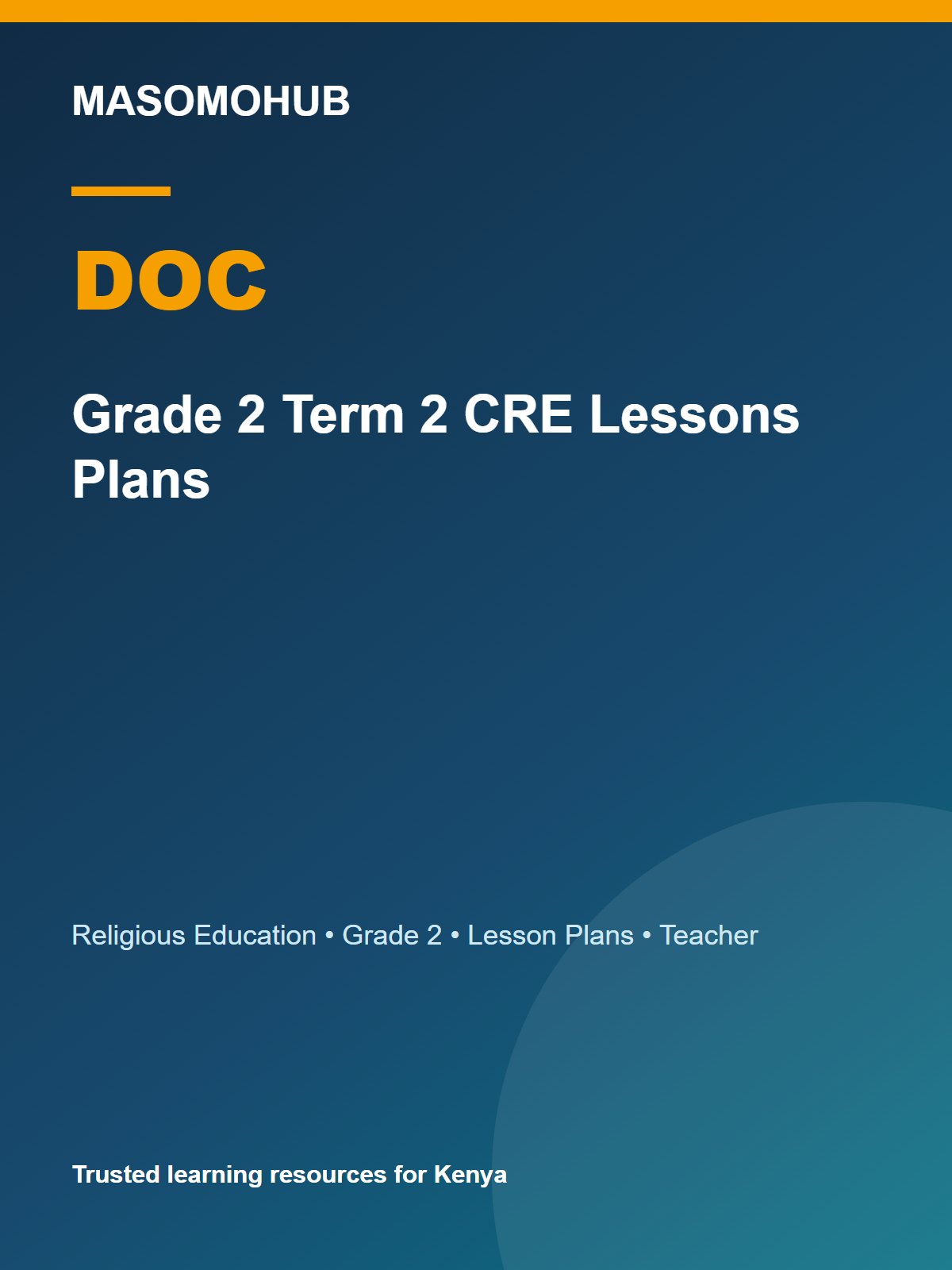 Thumbnail preview of Grade 2 Term 2 CRE Lessons Plans