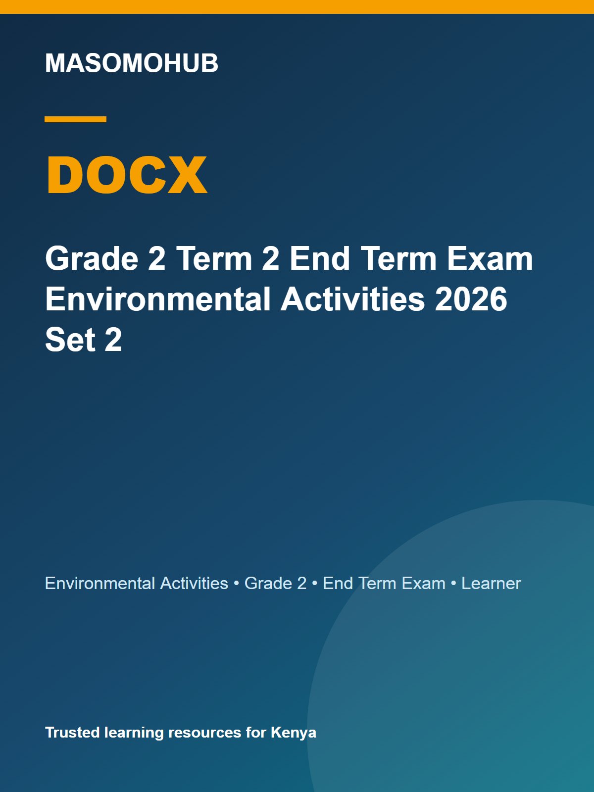 Thumbnail preview of Grade 2 Term 2 End Term Exam Environmental Activities 2026 Set 2