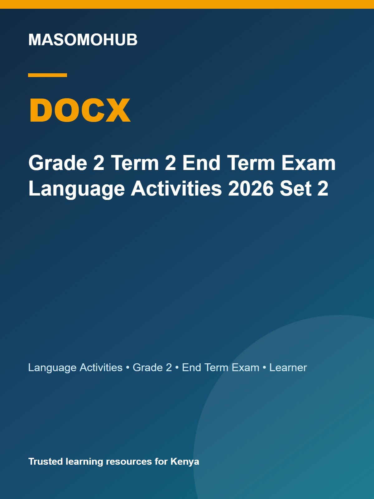 Thumbnail preview of Grade 2 Term 2 End Term Exam Language Activities 2026 Set 2
