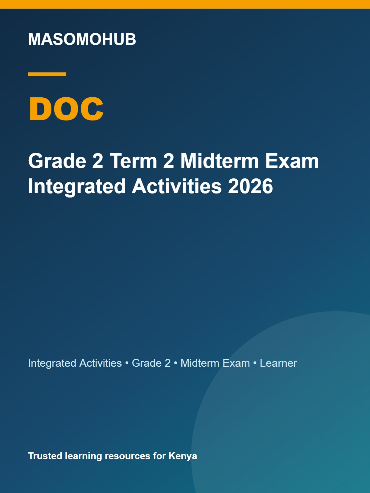 Thumbnail preview of Grade 2 Term 2 Midterm Exam Integrated Activities 2026